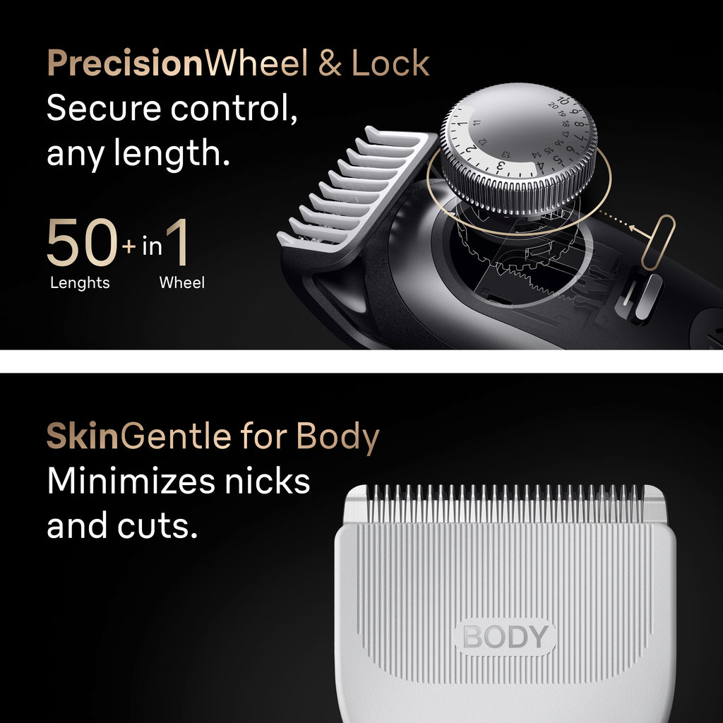 Series 9 AIO9550 Face and Body Trimmer for Precise Lines