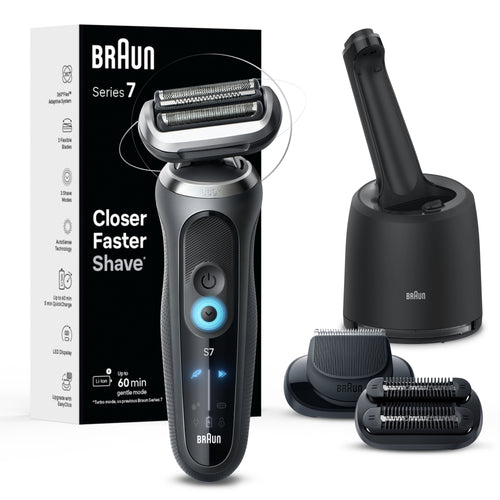 Series 7 7085cc Black Electric Shaver with Stubble Trimmer